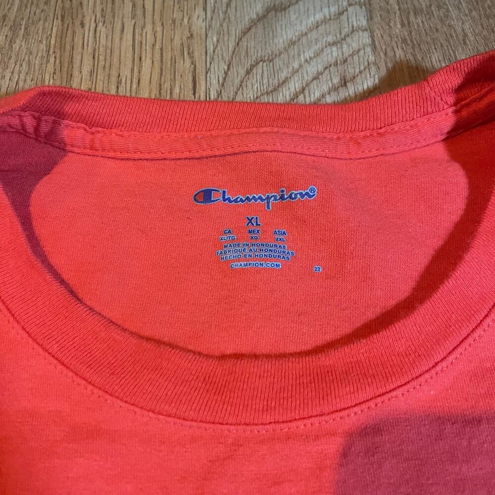 Champion T-Shirt Men’s Size XL Red with‎ Champion Print preowned - Picture 5 of 5
